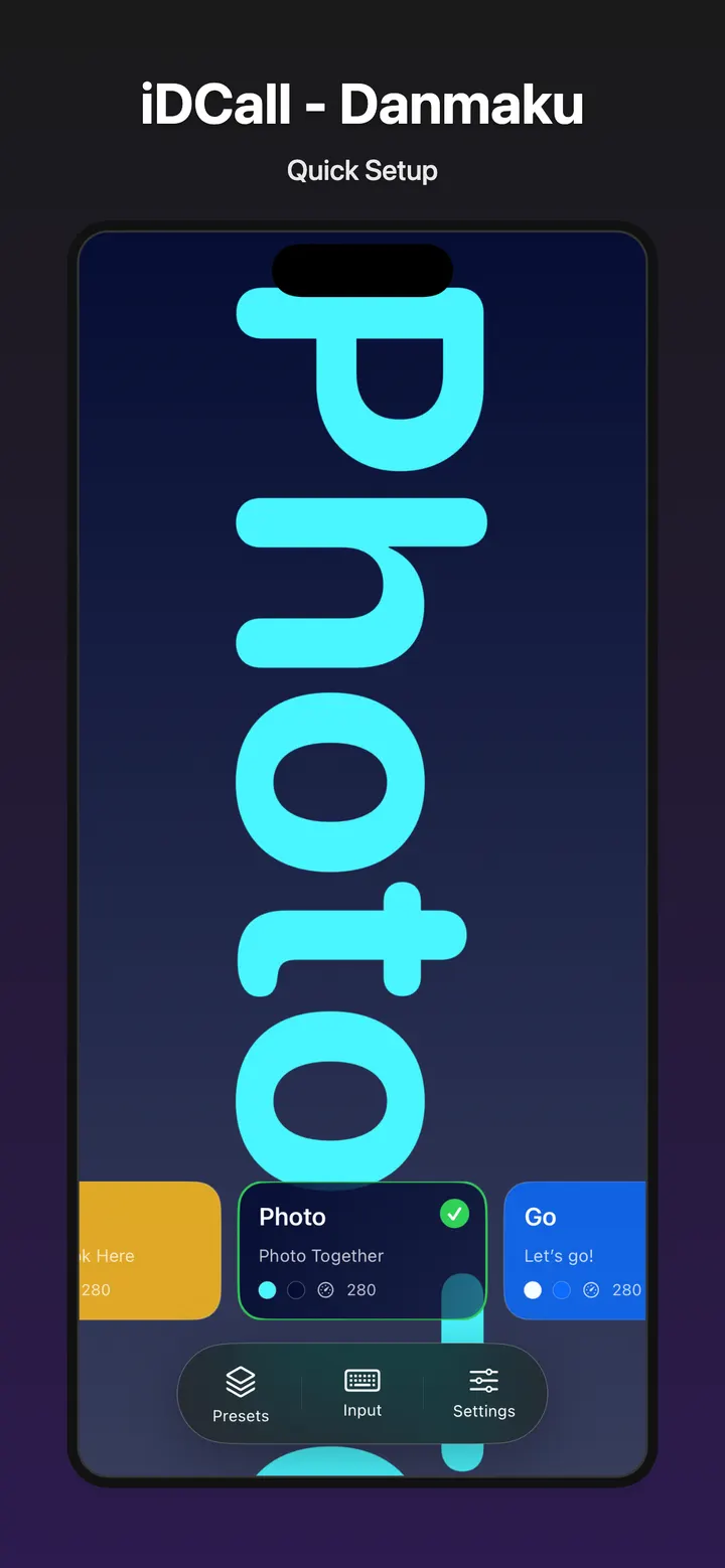 Quick setup in the iDCall LED text app